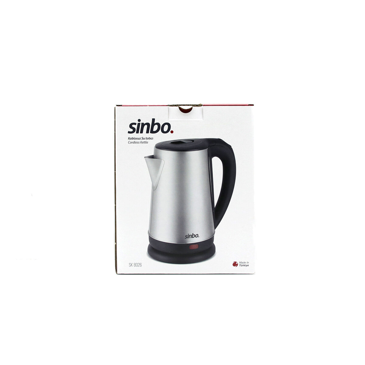 ÇELİK KETTLE SU ISITICISI KABLOSUZ KULLANIM 1.8LT 360 DERECE DÖNEBİLME OTOMATİK KAPANMA SK-8026