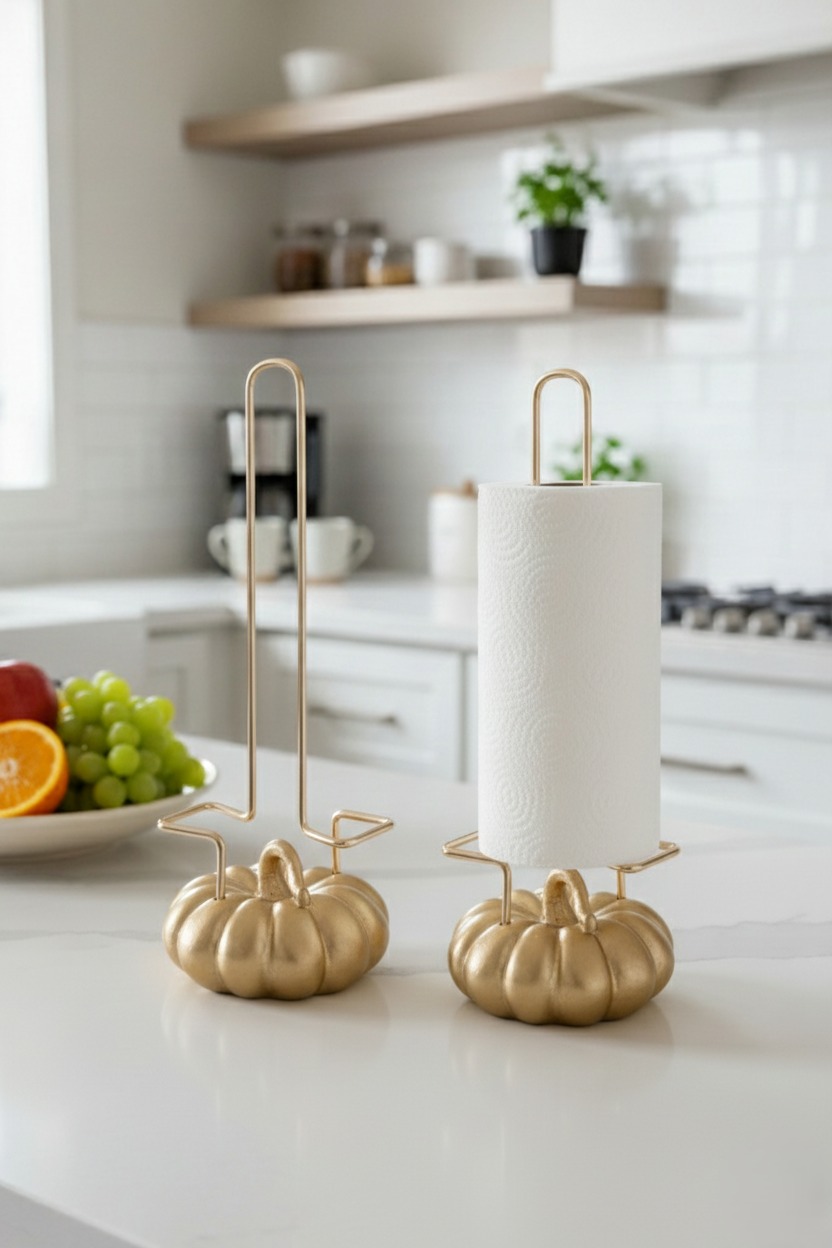 DEKORATİF KREM KABAKLI HAVLULUK 34X12 CM
