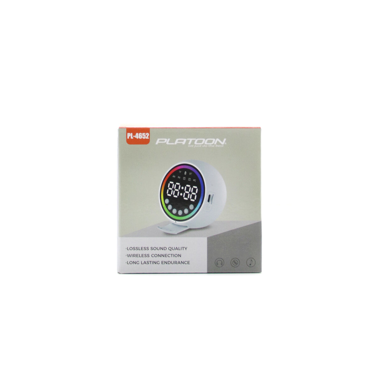 DİJİTAL SAAT - BLUETOOTH WİRELESS MİNİ HOPARLÖR SPEAKER USB ŞARJLI - IŞIKLI 5W PL-4652