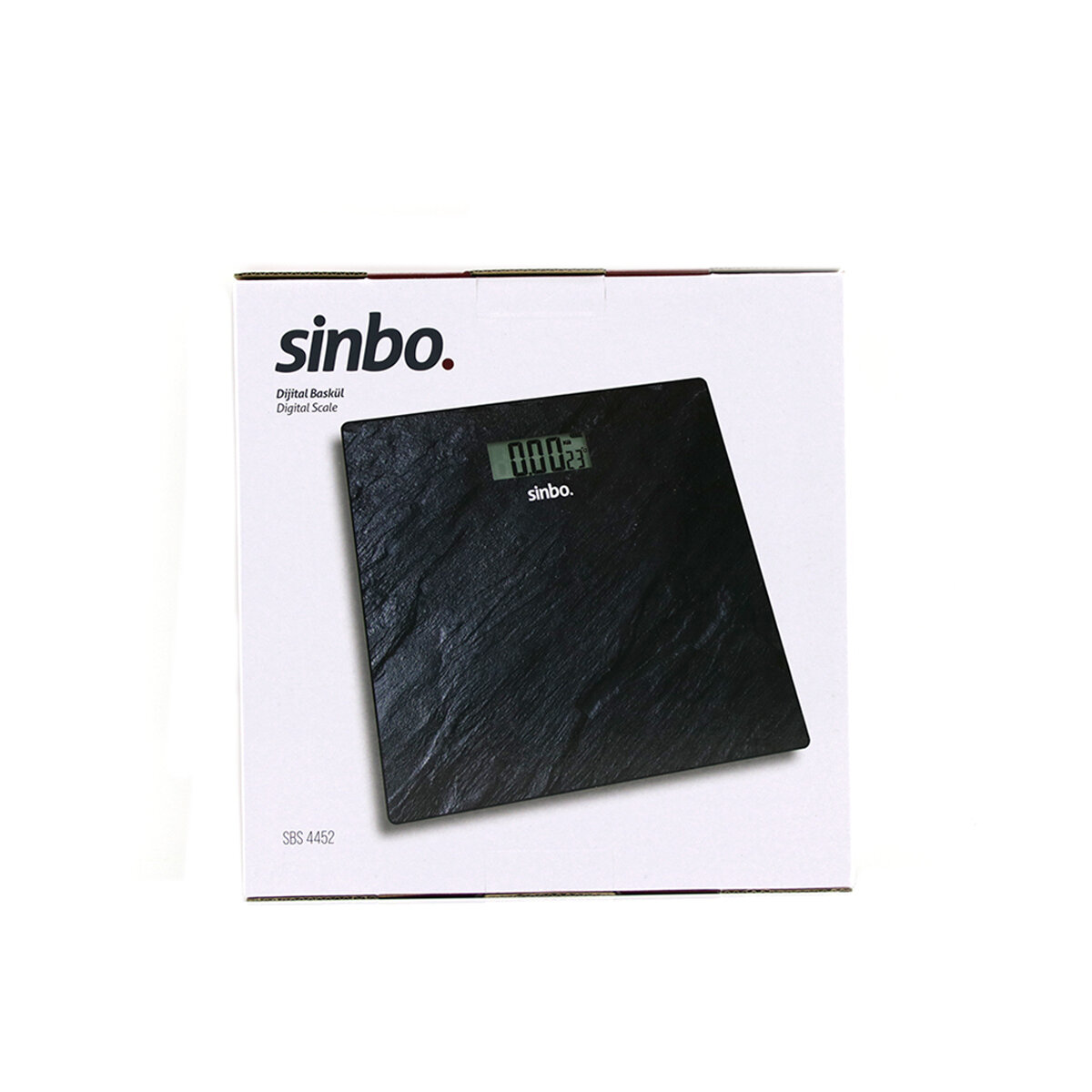 DİJİTAL - PİLLİ BANYO BASKÜL TERAZİ TARTI LCD EKRAN - SICAKLIK GÖSTERGE 180KG/50GR 28X28CM SBS-4452