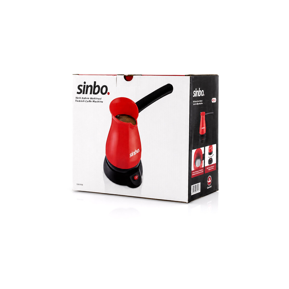 ELEKTRİKLİ CEZVE PLS. TÜRK KAHVE MAKİNE ÇELİK GİZLİ REZİSTANS 700W 5 FİNCAN - 400ML SCM-2948