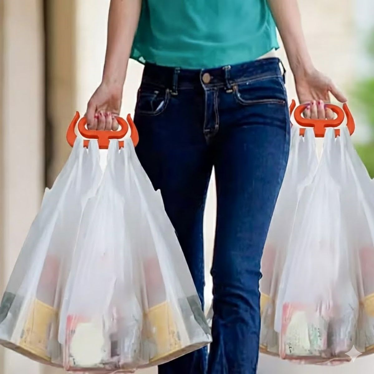 Ergonomik Poşet Taşıma Aparatı – Ağır Yük Taşıyıcı Tutacak, Elden Kesme Yapmayan Kolay Taşıma Kancası, Market ve Alışveriş Çantası Taşıyıcısı