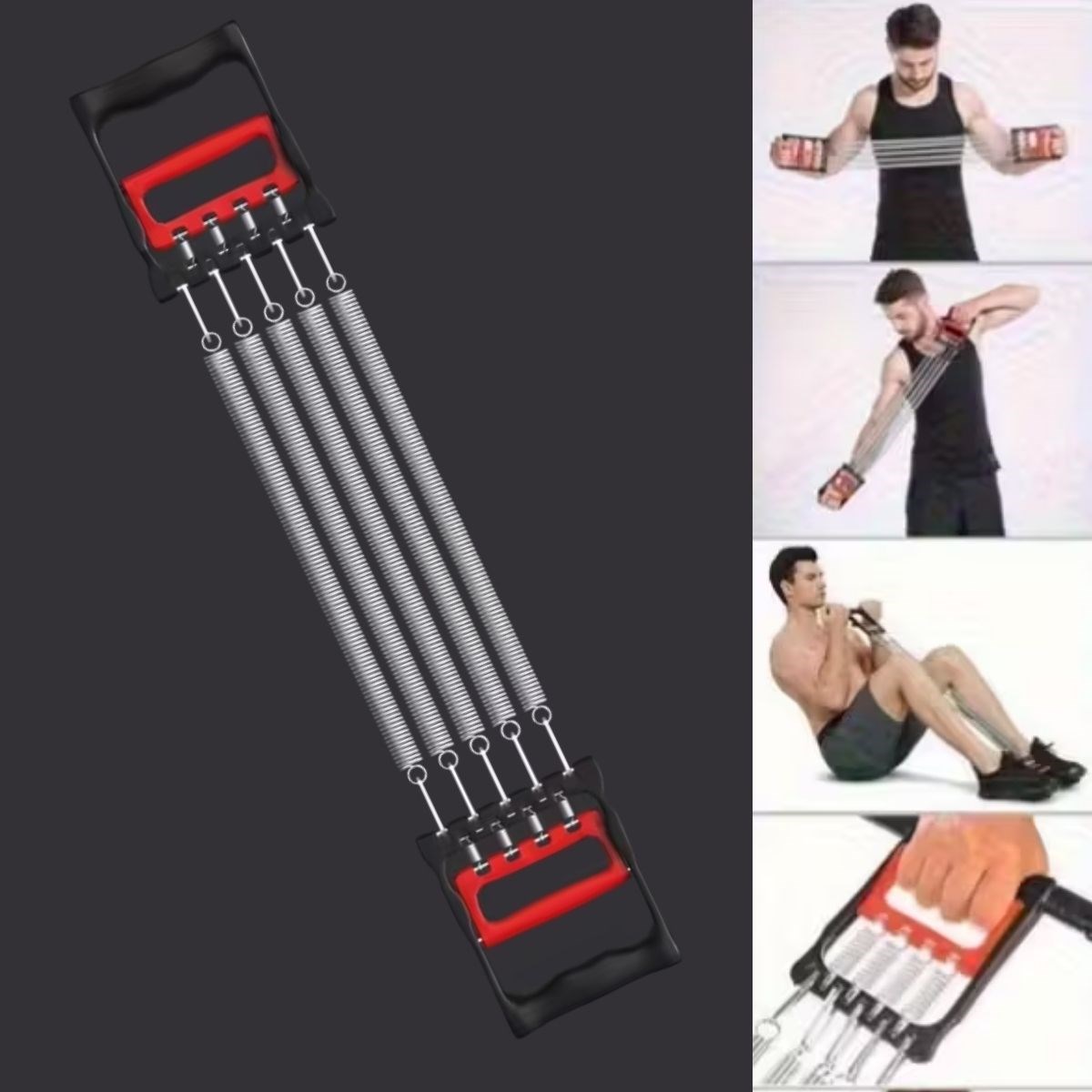Göğüs Genişletme ve Kuvvet Egzersiz Aleti – 5 Yaylı 5 Kademeli Ayarlanabilir Fitness ve Kuvvet Antrenmanı Ekipmanı