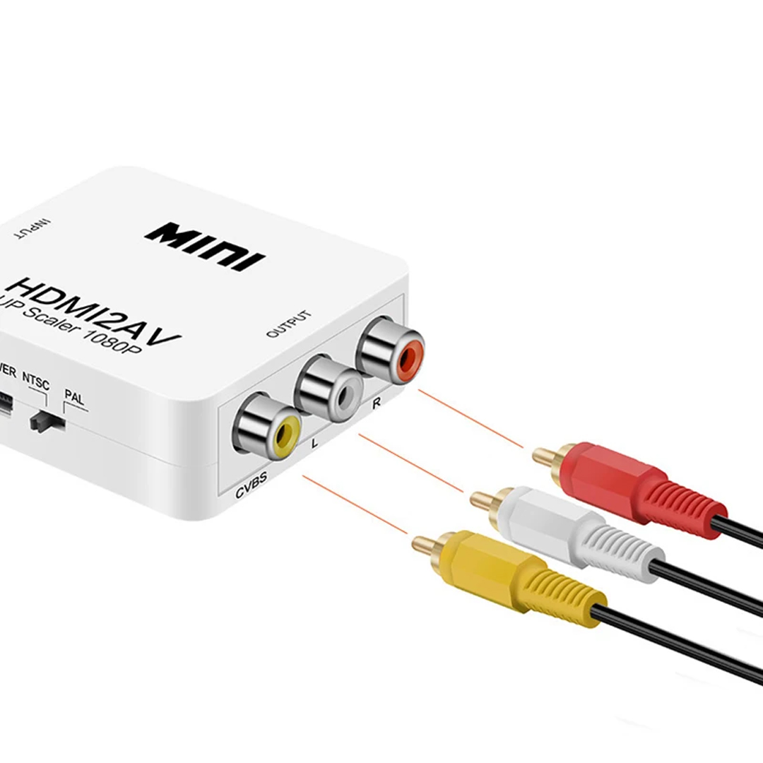 HDMI TO RCA MİNİ MODEL 1920X1080 PLASTİK KASA ÇEVİRİCİ KONVERTÖR