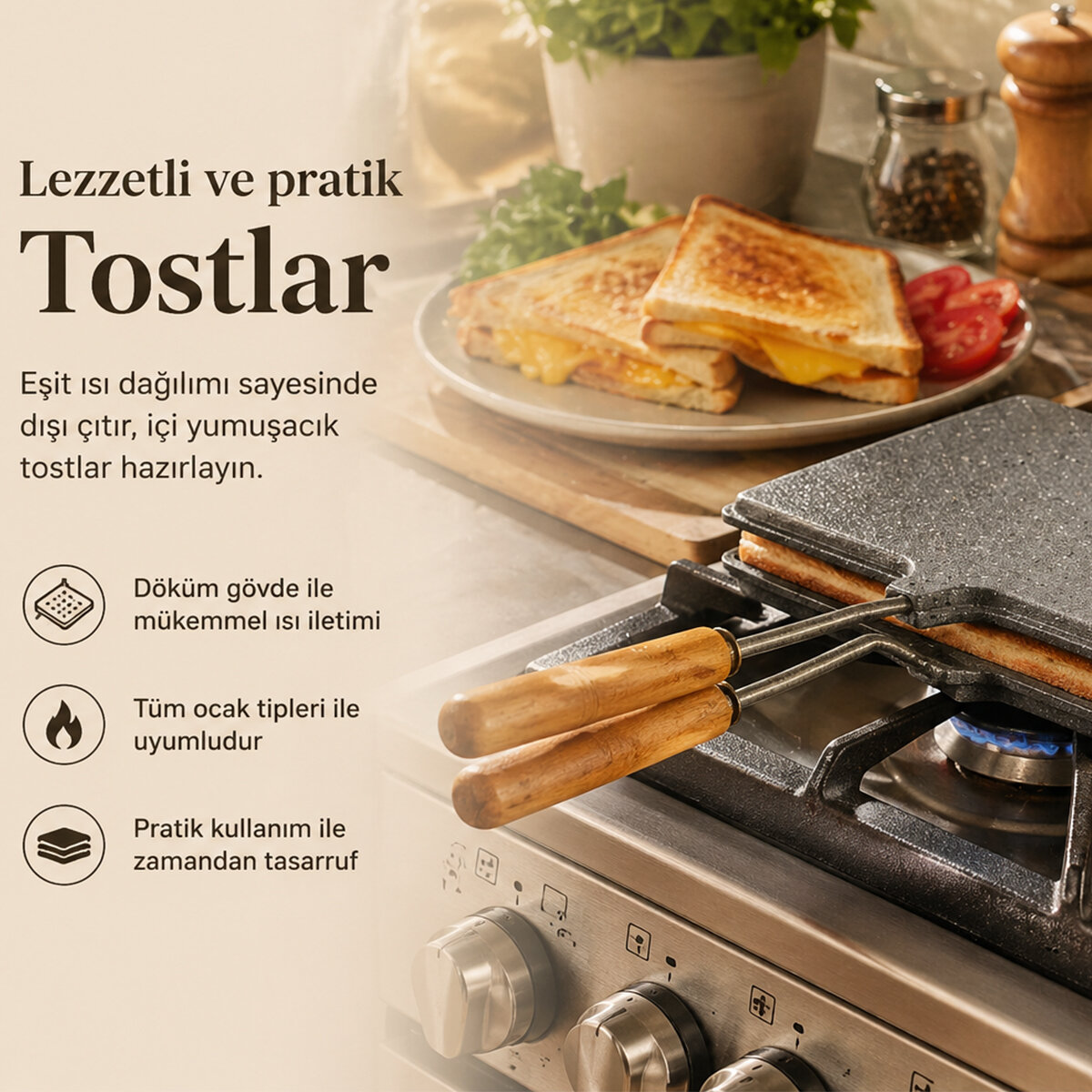 İÇ DIŞ GRANİT TOST MAKİNASI