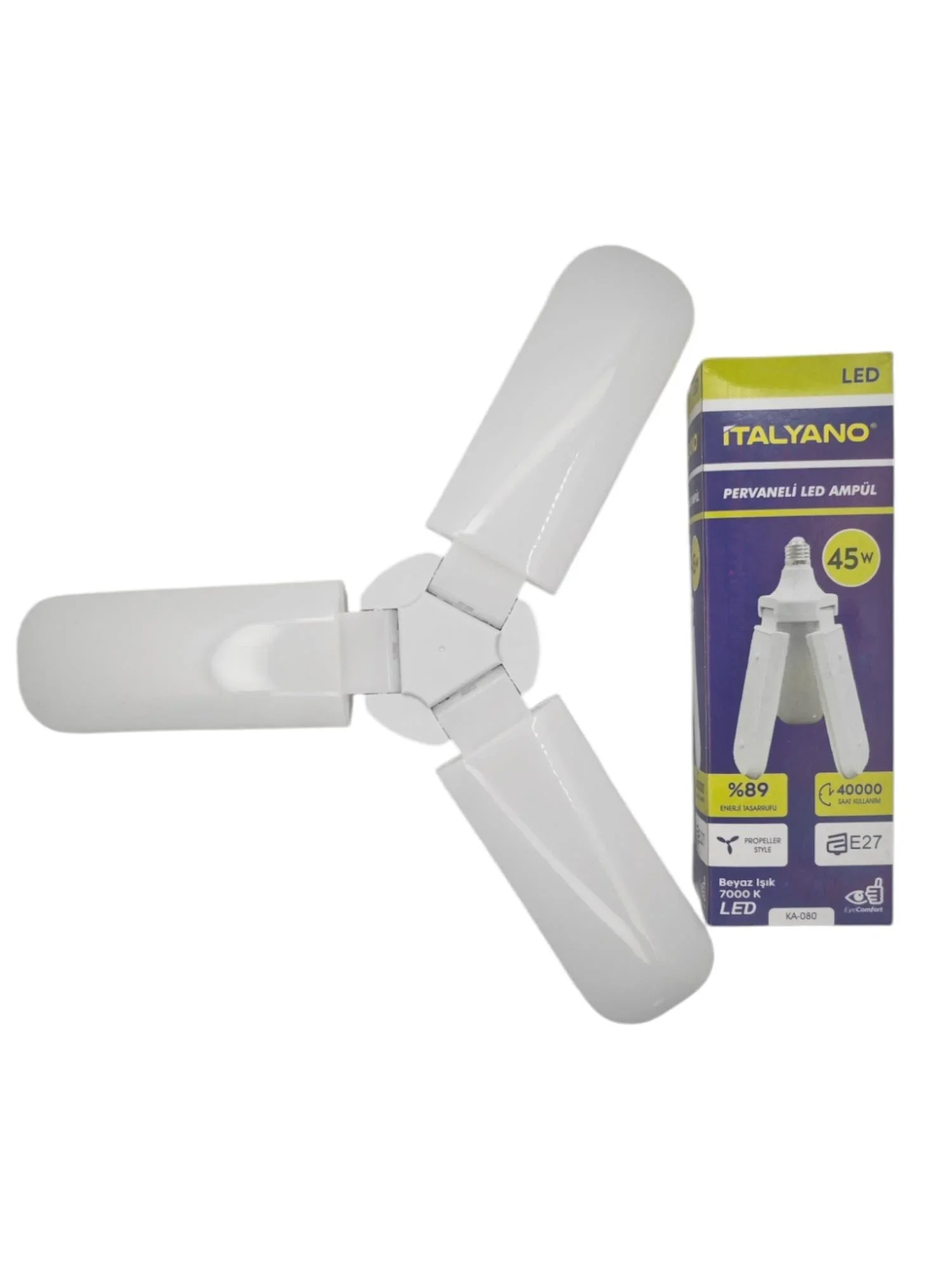 Italyano E27 45W Kanatlı Led Ampul