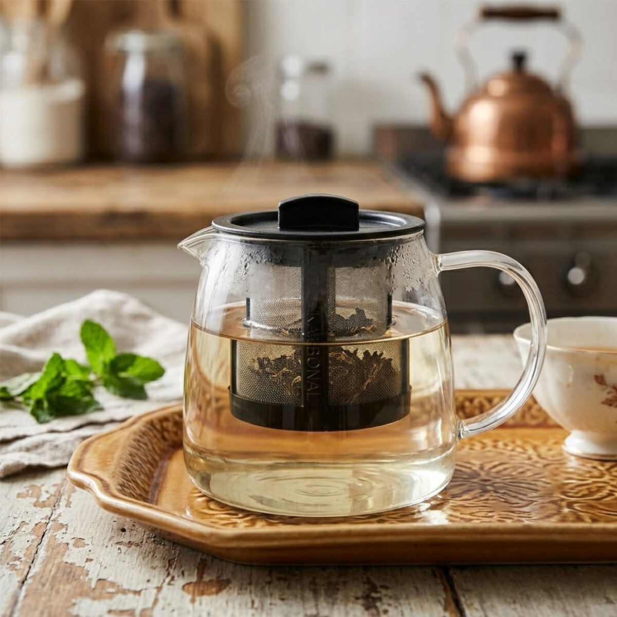 KAFES   DEMLİK İÇİ   ÇAY SÜZGEÇ   PASLANMAZ ÇELİK   POLİKARBON ÇERÇEVE - KAPAK   250℃