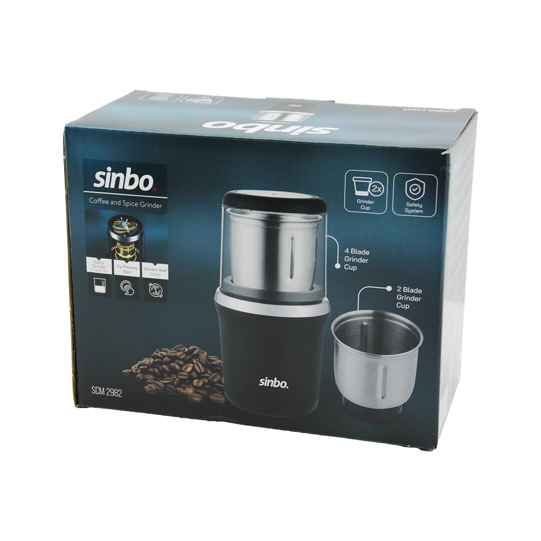 KAHVE - BAHARAT ÖĞÜTÜCÜ MAKİNE 2PCS ÇELİK ÖĞÜTME HAZNESİ=2 BIÇAKLI - 4 BIÇAKLI 100GR ÖĞÜTME 200W SCM-2982