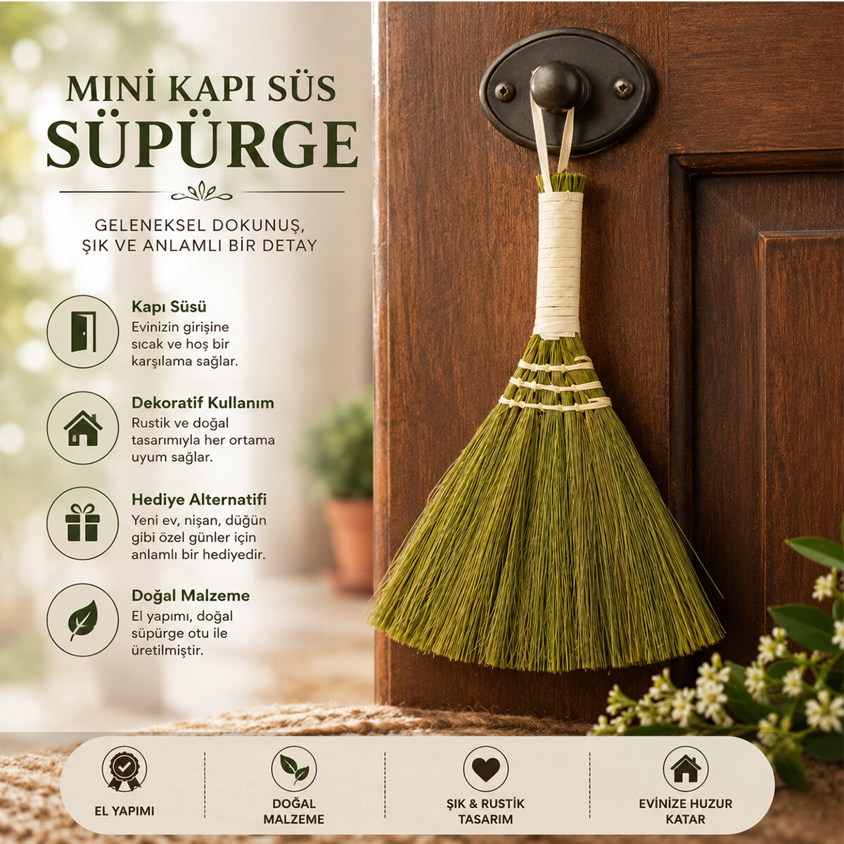 KAPI SÜS - SÜPÜRGE HASIR SAPLI