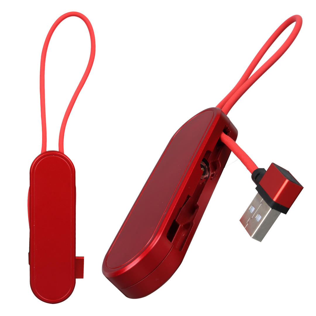 KIRMIZI 3İN1 (TYPE C- LİGHTNİNG- MİCRO USB) MANYETİK UÇ TAŞINABİLİR ŞARJ KABLOSU