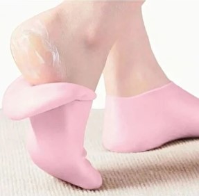 Küçük Boy Silikon Nemlendirici Ayak Bakım Çorabı Pembe