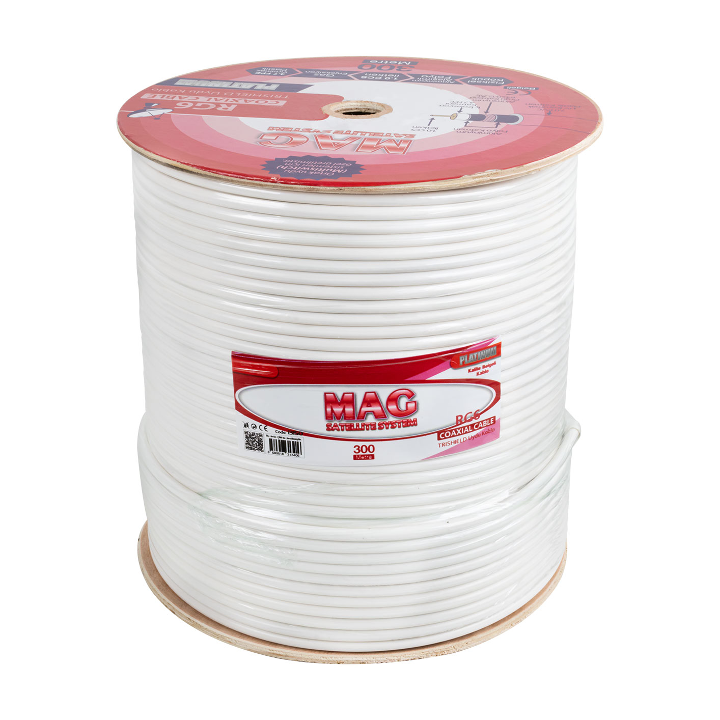 MAG PLATINUM RG6/U4 TRISHIELD 64 TEL ANTEN KABLOSU (300 METRE)