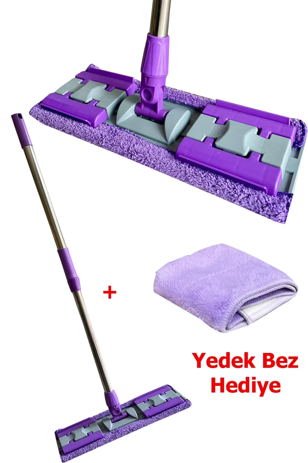 Mandallı Mop Seti Yer Duvar Tavan Cam Mopu Tüm Yüzeyler için