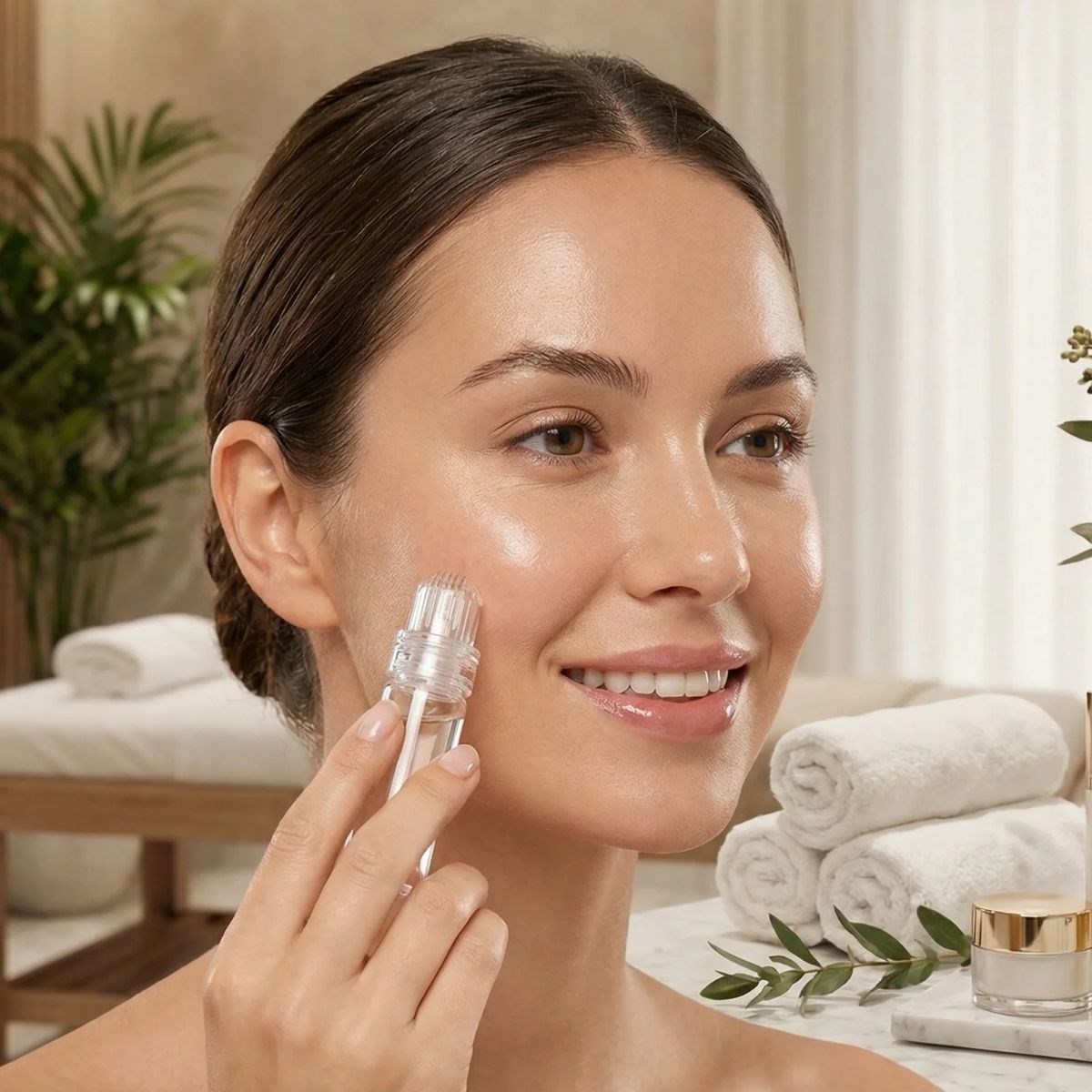 Mikro İğne 64’lü Cilt Bakım Serumu – Yüz ve Boyun için Anti-Aging, Gözenek Sıkılaştırıcı Serum
