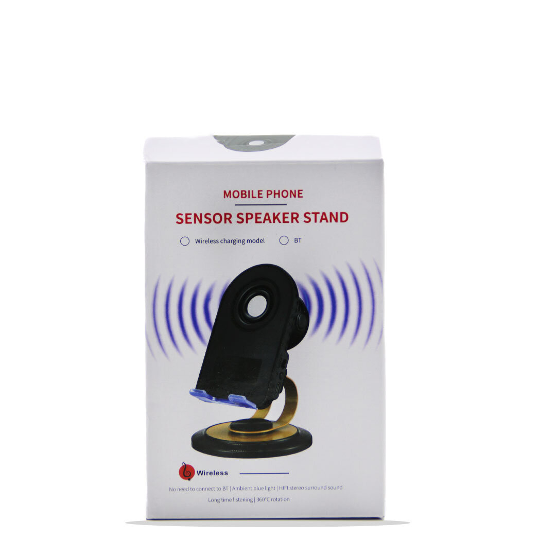 MOBILE PHONE 2IN1 BT SPEAKER HOPARLÖR = 5W ŞARJLI - MASA ÜSTÜ TELEFON TUTACAK = 360° DÖNEN STAND - OYNAR METAL AYAK