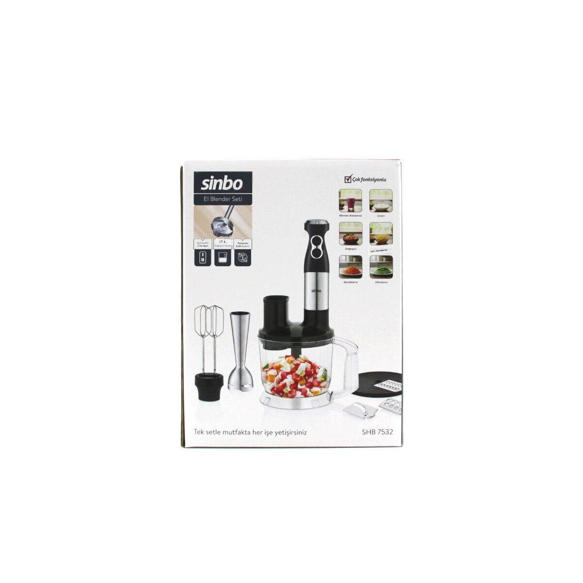 MULTİ BLENDER SETİ 2LT HAZNELİ SHB-7532