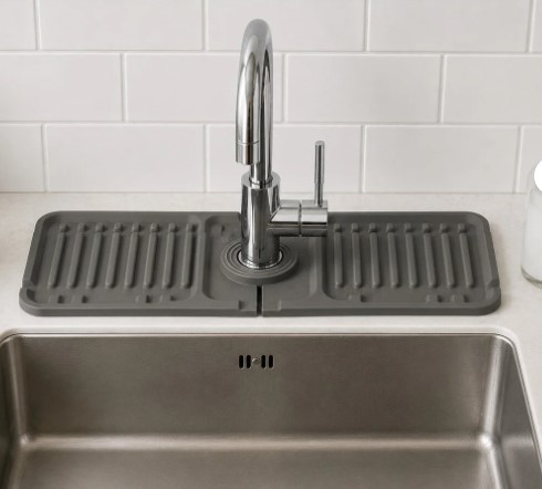 Mutfak Banyo Lavabo Kenarı Silikon Mat Gri