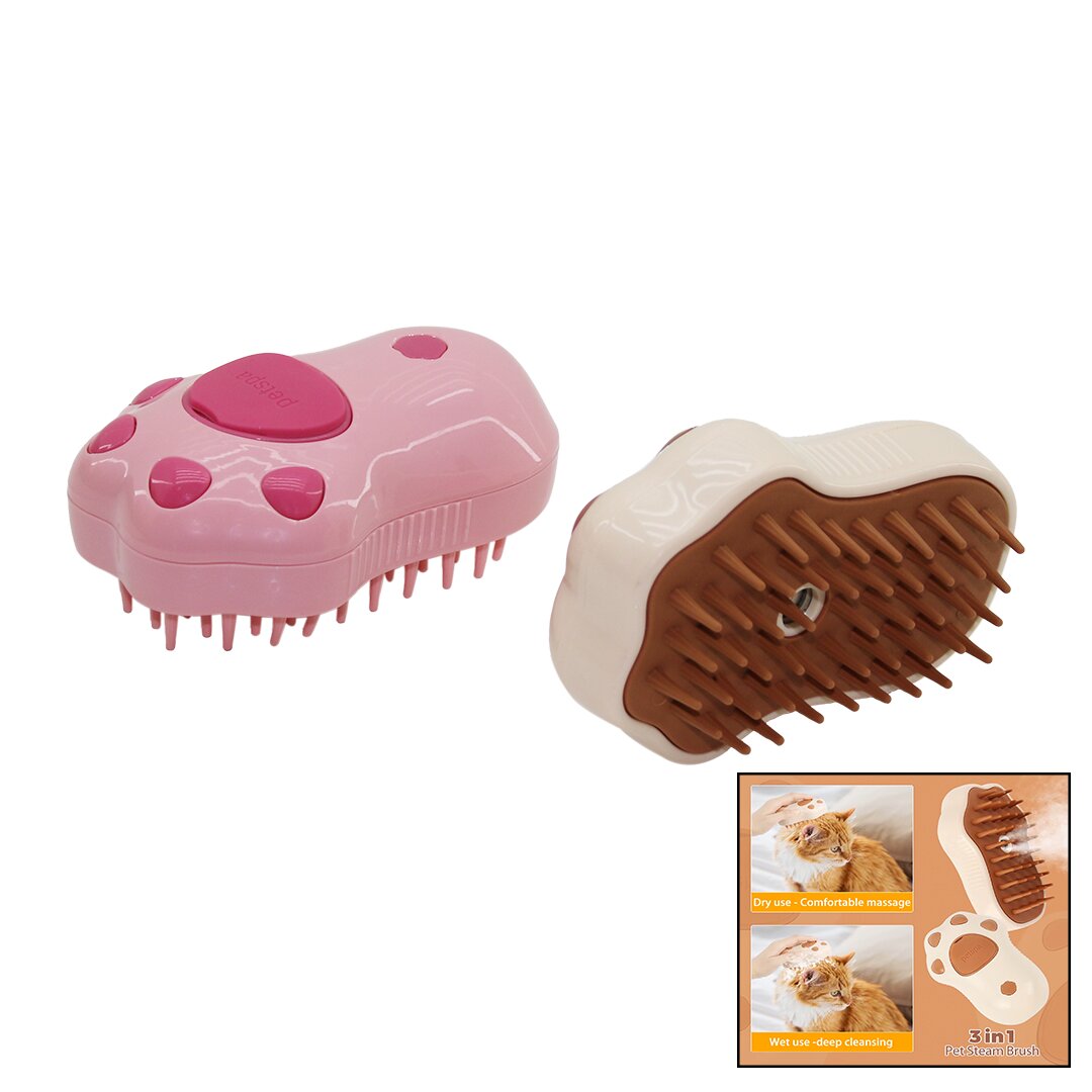 PATİ ŞEKİL- USB ŞARJLIBUHARLI=SU HAZNELİKEDİ- KÖPEK- EVCİL HAYVAN YIKAMAFIRÇASI