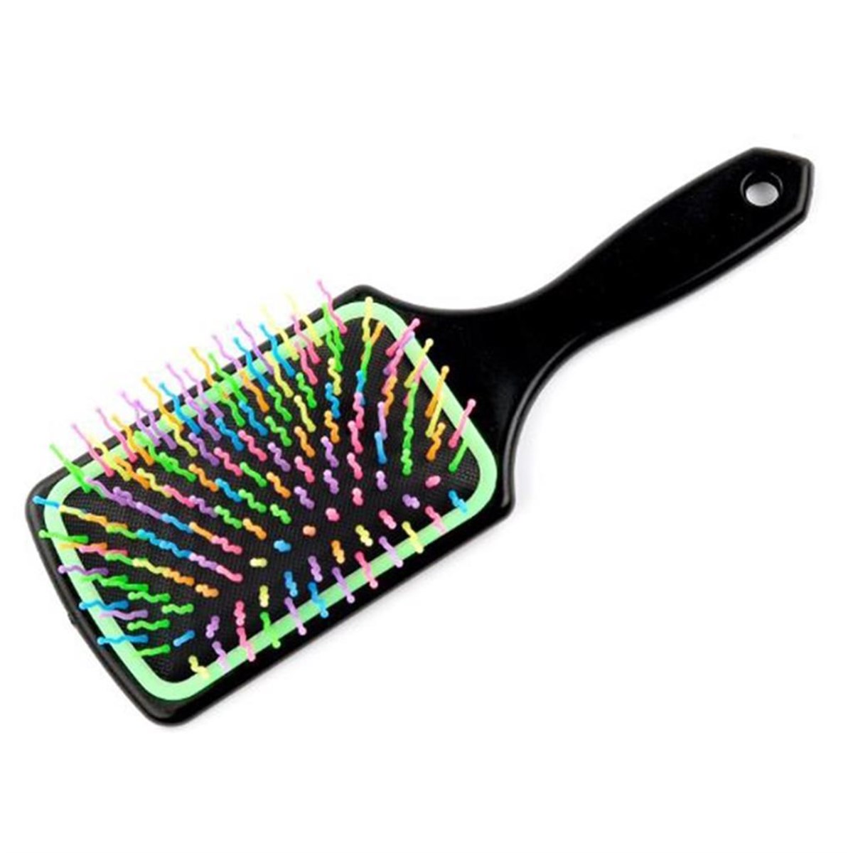 Pratik Renkli Uçlu Plastik Saç Fırçası Tarağı Ergonomik Tarak