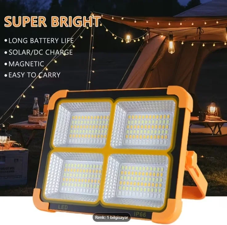 ProKAMA Ledli Solar Projektör 100W BK-100W