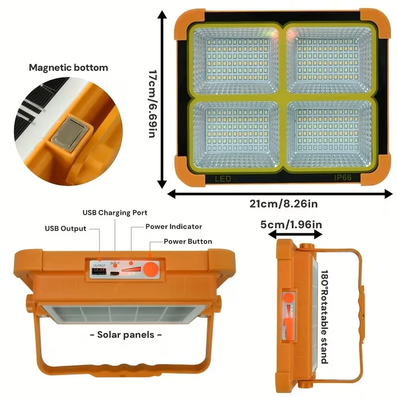 ProKAMA Ledli Solar Projektör 100W BK-100W