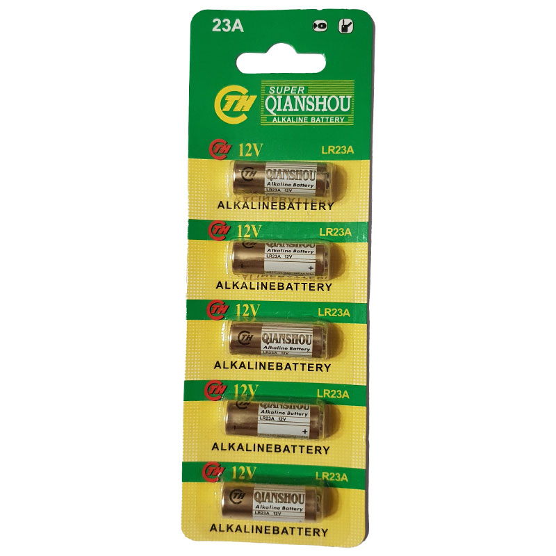 QIANSHOU LR23A 12 VOLT KALIN 23A ALARM PİLİ 5Lİ PAKET (81)