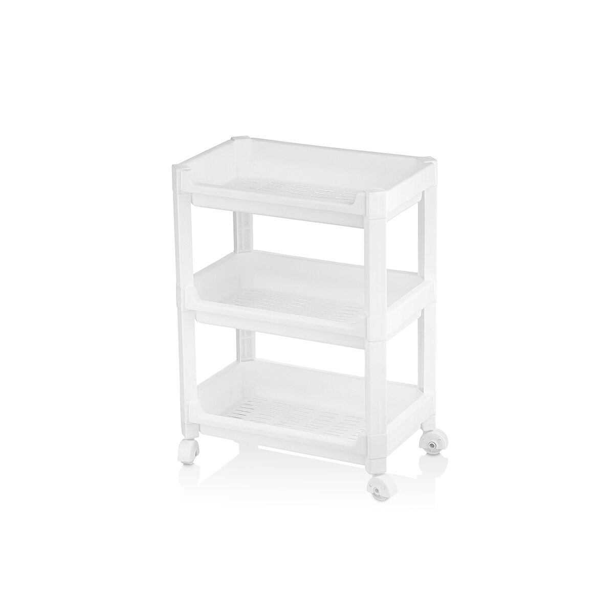 RAFTY GENİŞ 3 KATLI TEKERLEKLİ SEPET ORGANİZER DÜZENLEYİCİ RAF ÜNİTESİ 352X220X480MM