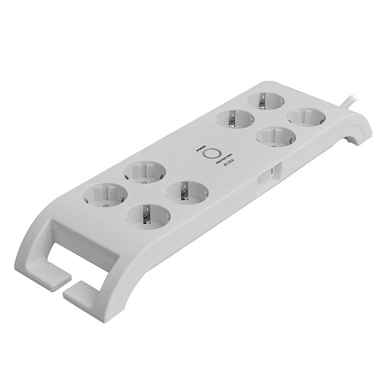 S-LINK SPG3080 2M 3G1.5MM2 900 JOULE 8Lİ AKIM KORUMALI BEYAZ PRİZ