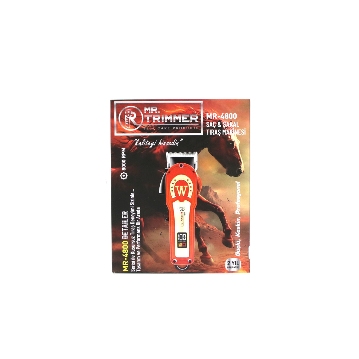SAÇ - SAKAL KESME TRAŞ MAKİNESİ AYARLANABİLİR BIÇAK - 0,1MM-0,5MM 8000RPM 6 FARKLI KESİM MR-4800