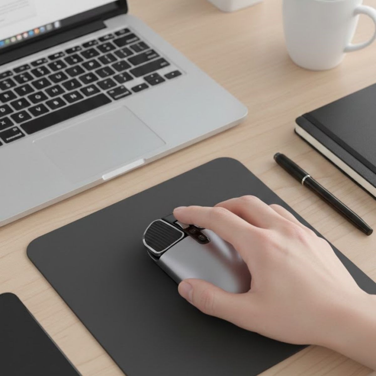 Sessiz Kablosuz Mouse – Wireless Optik Mouse, Sessiz Tıklama, Ergonomik Tasarım