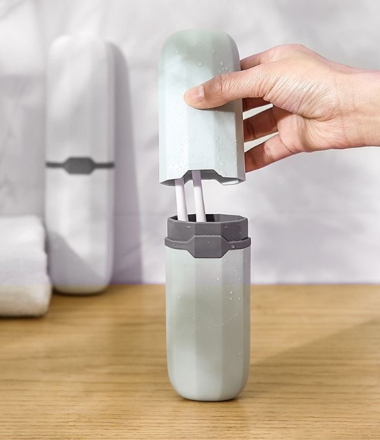 Seyahat Tipi Diş Fırçası ve Makyaj Fırça Kabı 2 Renk