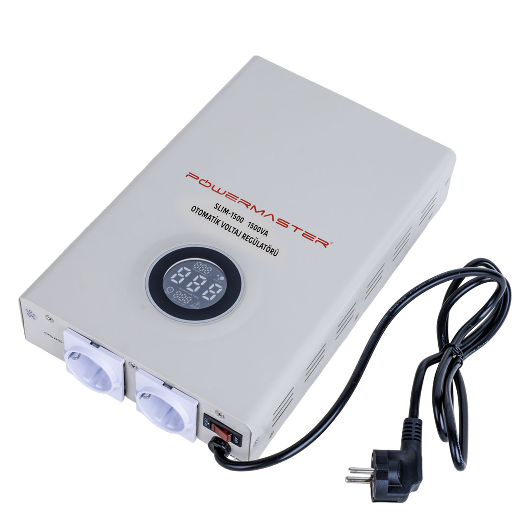 SLIM-1500 OTOMATİK 900 WATT 1500VA VOLTAJ REGÜLATÖRÜ