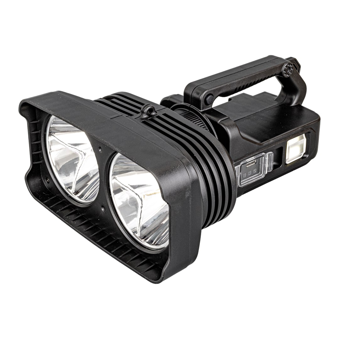 SÜPER PARLAK PİLLİ - ŞARJLI - 4 FARKLI MOD SEÇENEKLİ BATTAL BOY EL FENERİ W5123