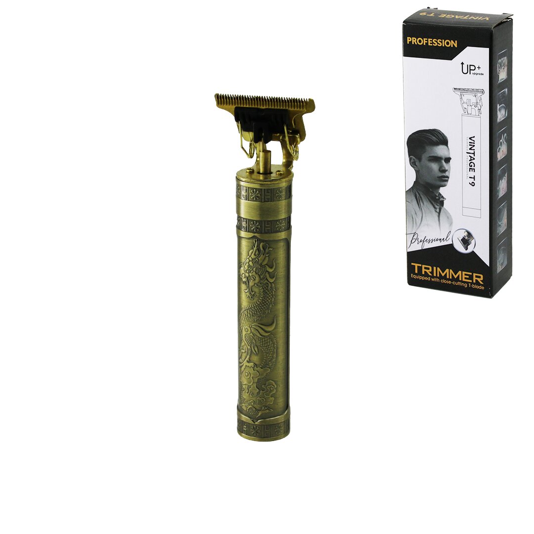 T BIÇAK  BASKILI PLASTİK GÖVDE  ENSE ÇİZİM - SAÇ SAKAL KESME TRAŞ MAKİNESİ USB ŞARJLI  RD-088X