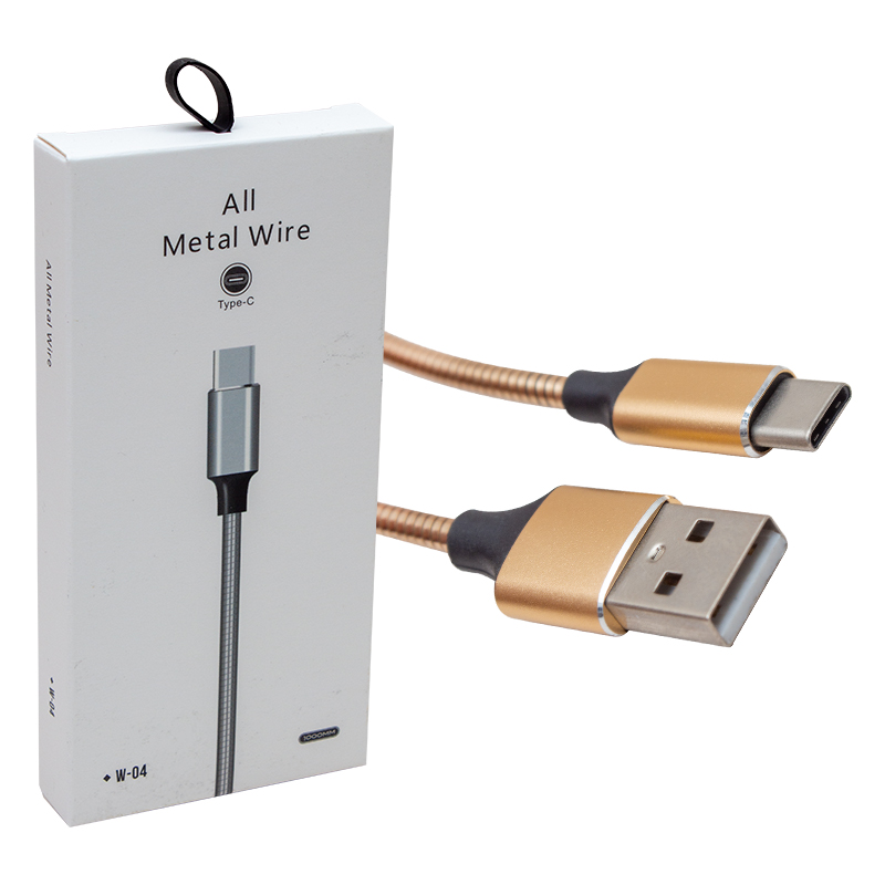 TYPE-C 1 METRE METAL ÖRGÜLÜ DATA VE ŞARJ KABLOSU