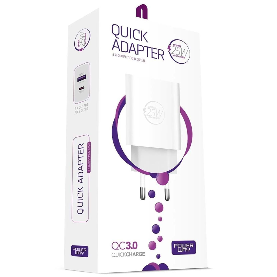 USB 3.0 / TYPE-C 25W 3.0A HIZLI ŞARJ ALETİ BAŞLIĞI PD25W