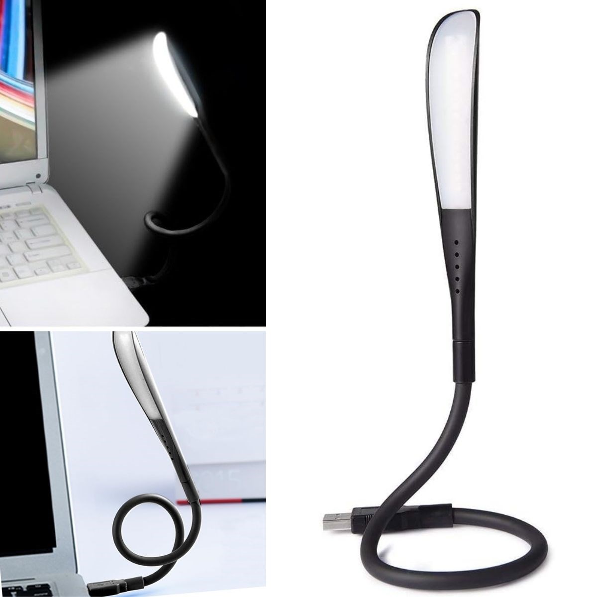 USB Girişli 14 Ledli 3 Kademeli Dokunmatik Masa/Kitap Okuma Lambası Ledi Siyah