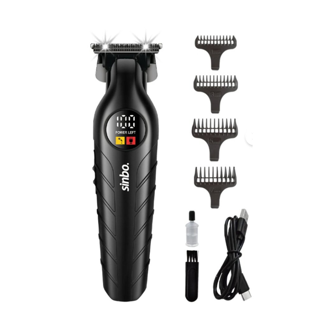 USB ŞARJLI - LCD GÖSTERGELİ SAÇ - SAKAL KESME TRAŞ MAKİNESİ  PLASTİK GÖVDE SHC-1909