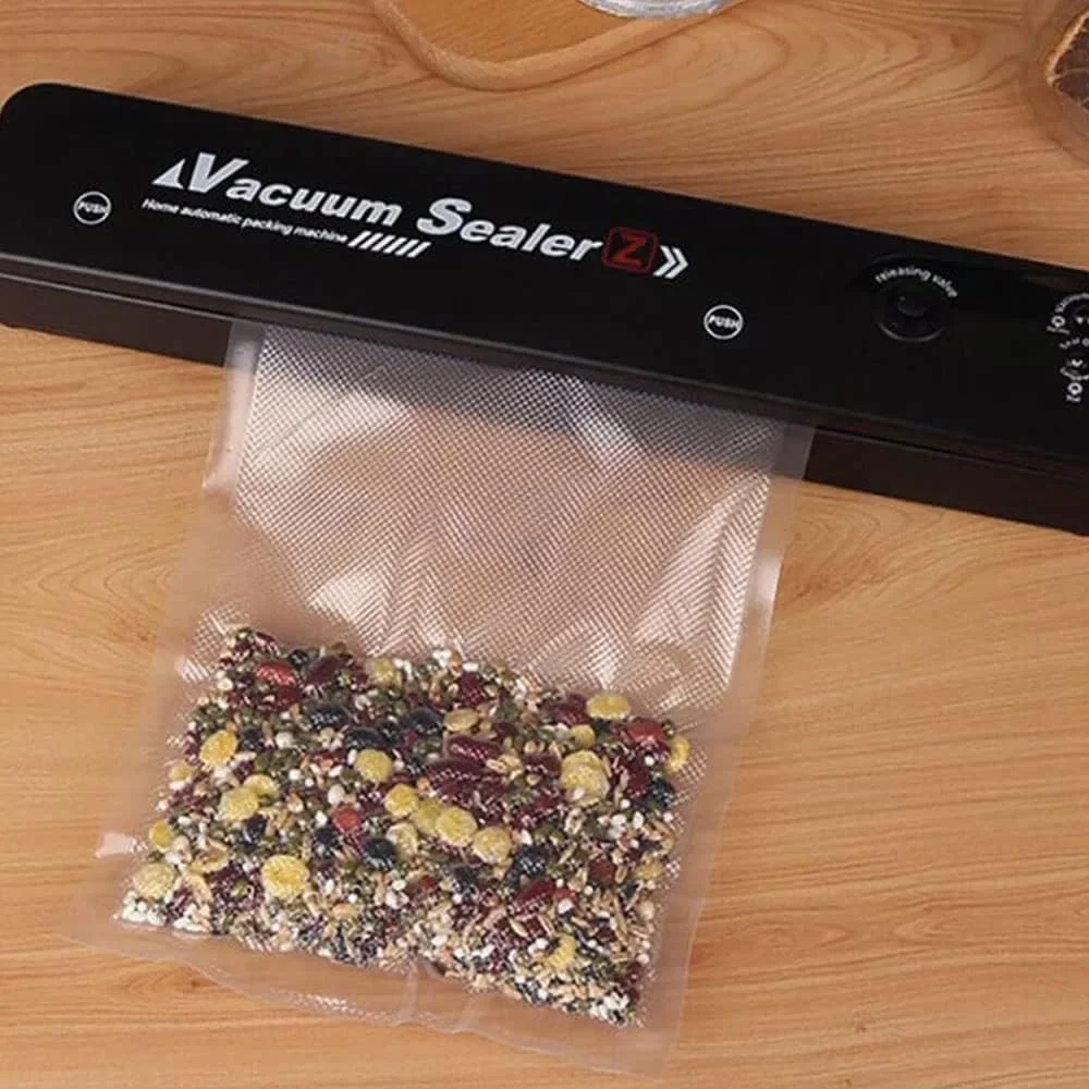 Vacuum Sealer Ev Tipi Vakumlama ve Yapıştırma Makinesi + 10 Adet Vakum Poşeti