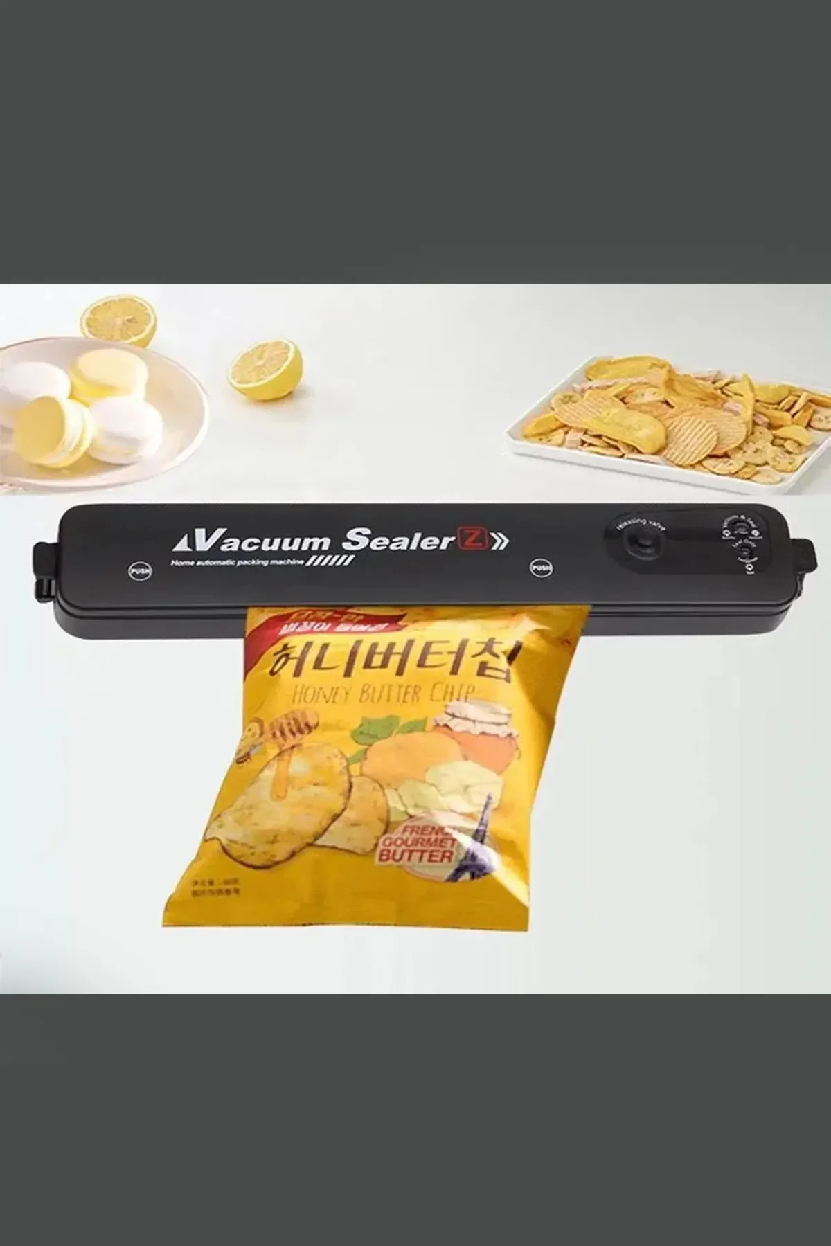 Vacuum Sealer Ev Tipi Vakumlama ve Yapıştırma Makinesi + 10 Adet Vakum Poşeti