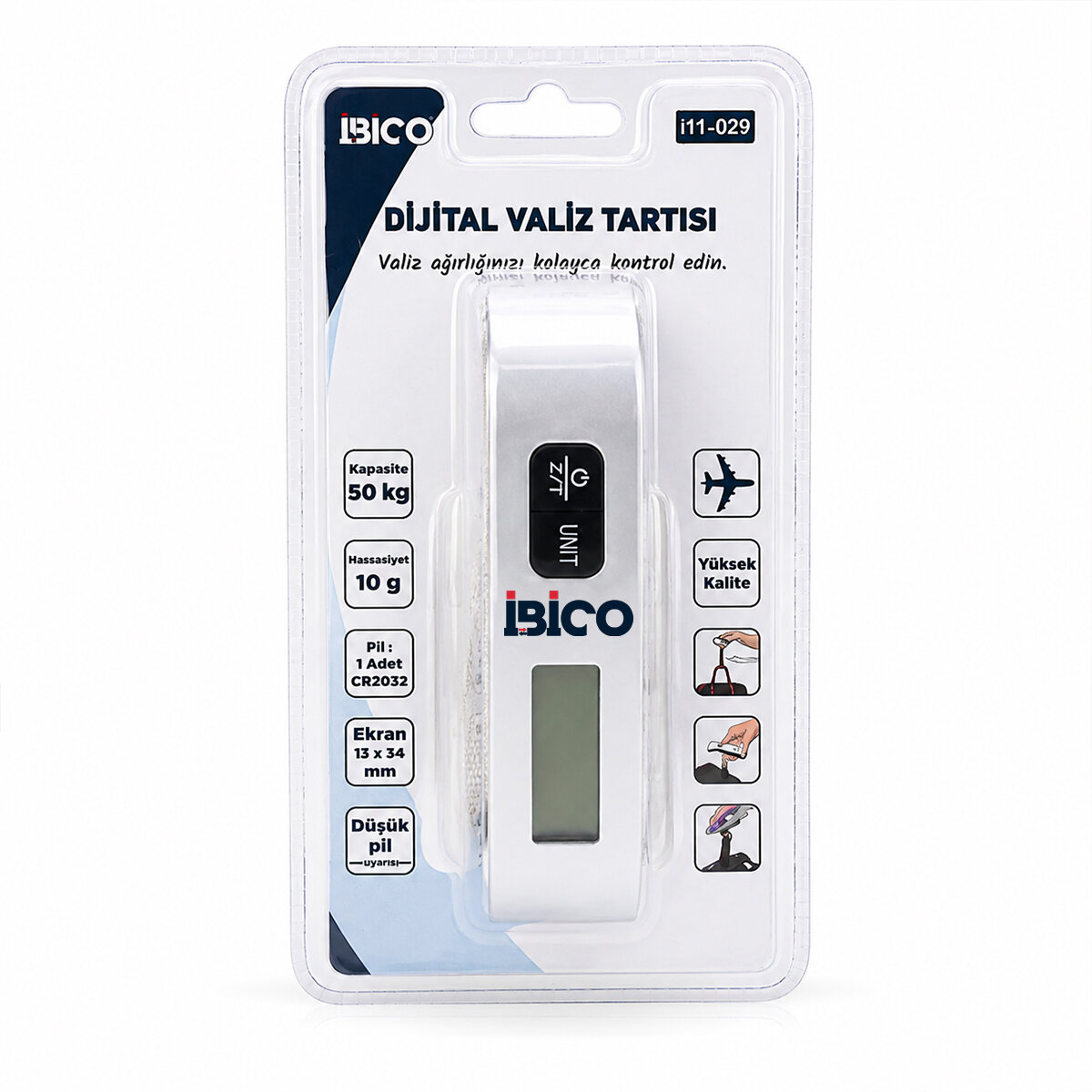 VALİZ MODEL DİJİTAL VALİZ TERAZİ TARTI KANTAR PİLLİ MAX=50KG HASASSİYET = 10GR İ11-029