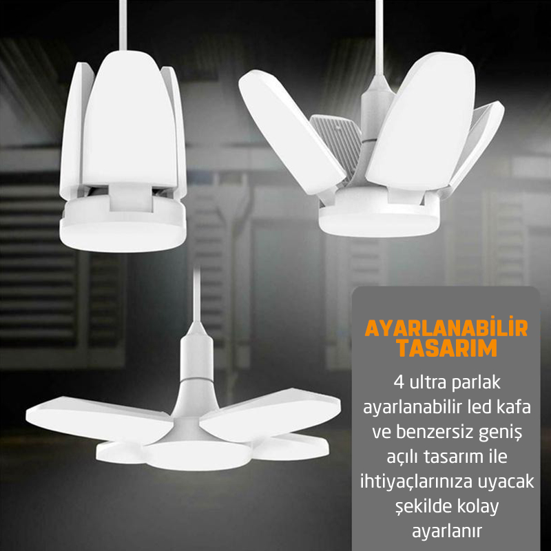 WINLIGHT WL-2760 220V 60 WATT 4 KOLLU PERVANE BEYAZ LED AMPUL (81)