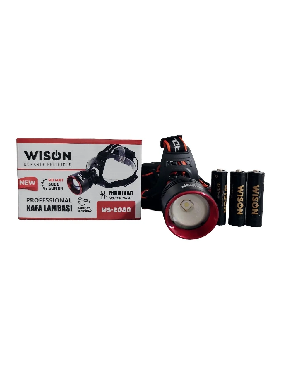 Ws-2080 Profesyonel Kafa Lambası 3000 Lümen 40 Watt