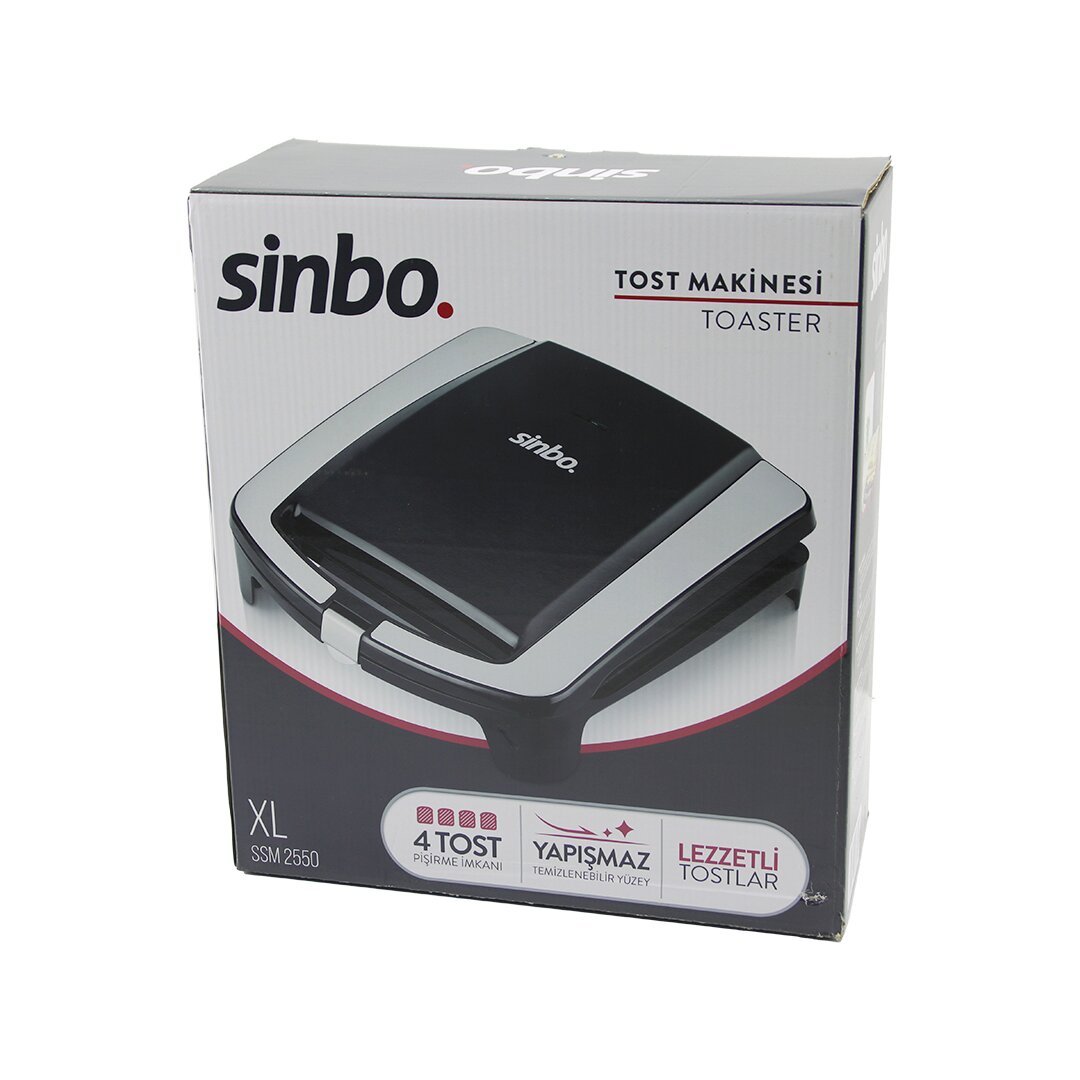 XL  ELEKTRİKLİ TOST MAKİNESİ   4 TOST   YAPIŞMAZ YÜZEY   1500W  SSM-2550