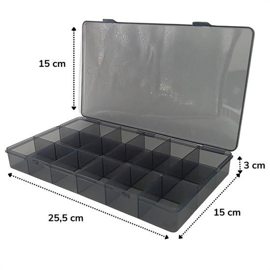 18 Bölmeli Dikdörtgen  Yüzük, Çoklu Kolye, Bileklik DüzenleyiciTakı Organizeri Takı Kutusu