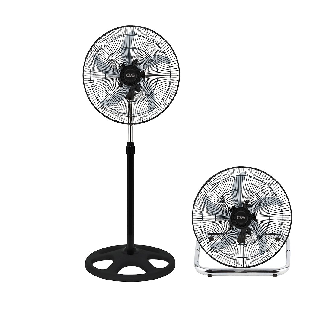 18 iNÇ METAL SANAYİ TİPİ VANTİLATÖR 3IN1 AYAKLI - MASA ÜSTÜ - DUVARA MONTE 5 KANAT - 3 KADEME HIZ 80W DN-91024