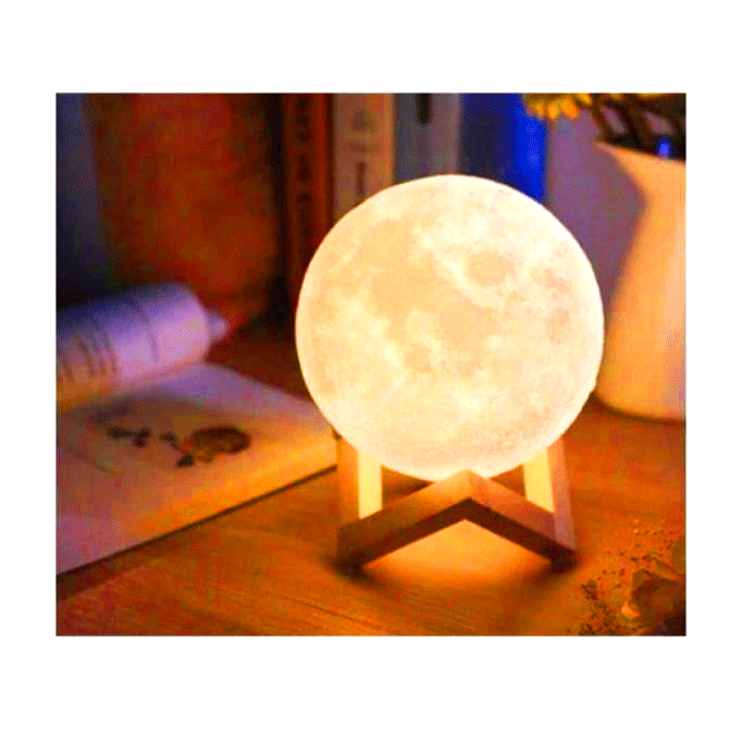 3D MOON LAMP AY KÜRE GECE LAMBASI AYAKLI
