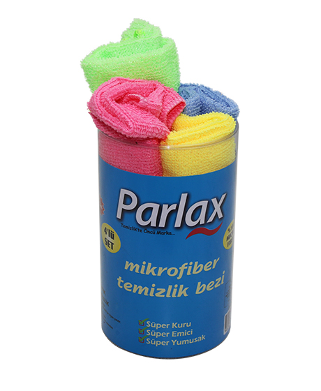 4 ADET  PVC KUTU MİKROFİBER TEMİZLİK BEZİ 30X30CM