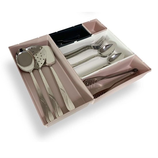 5 Parça Plastik Derin Çekmece İçi Modüler Düzenleyici  Organizer Tepsi Set