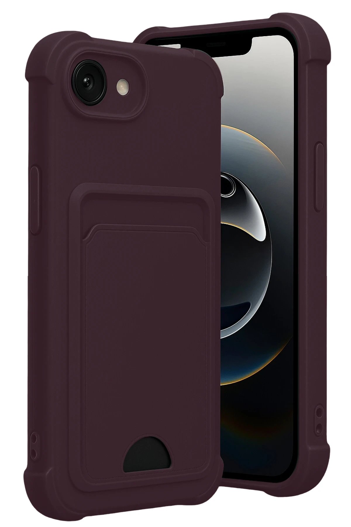 Apple iPhone 16E Kelvin Kartvizitli Silikon - Derin Mor